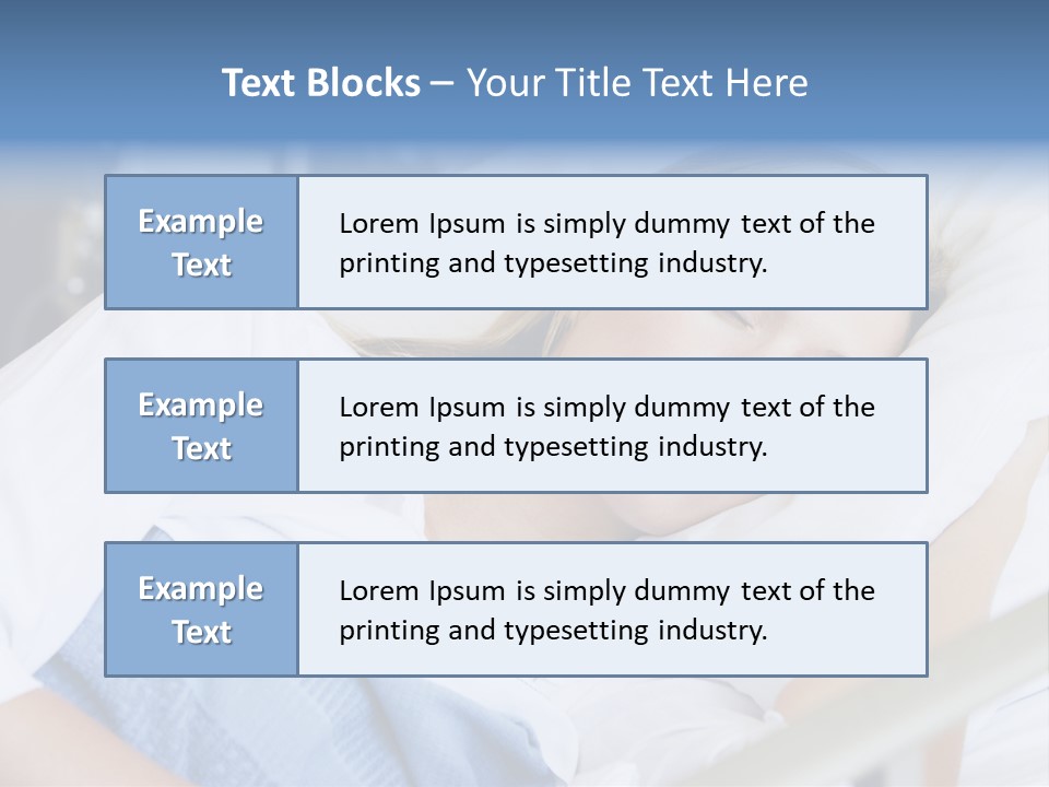 Woman Asleep In Hospital Bed PowerPoint Template
