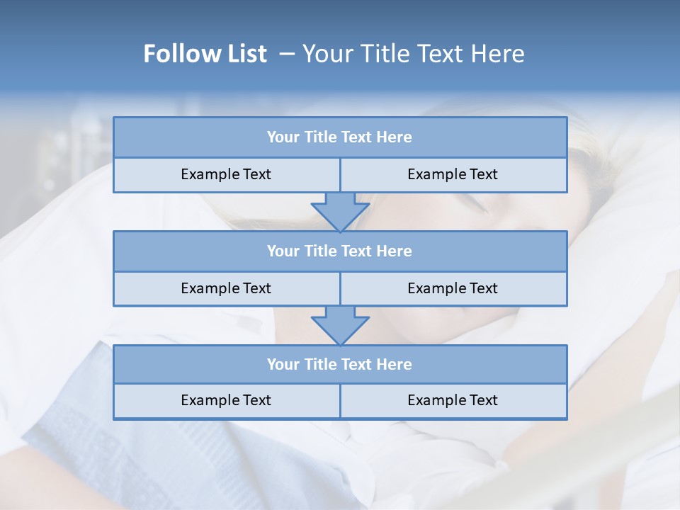 Woman Asleep In Hospital Bed PowerPoint Template