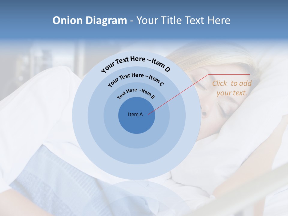 Woman Asleep In Hospital Bed PowerPoint Template