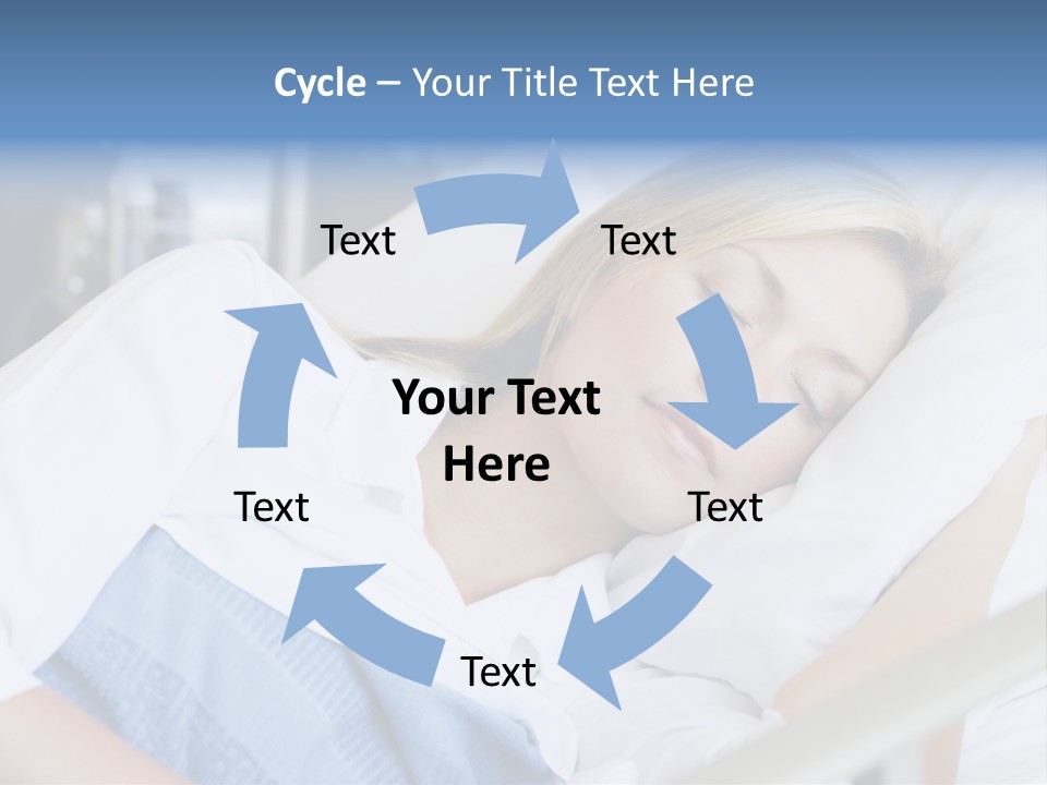 Woman Asleep In Hospital Bed PowerPoint Template