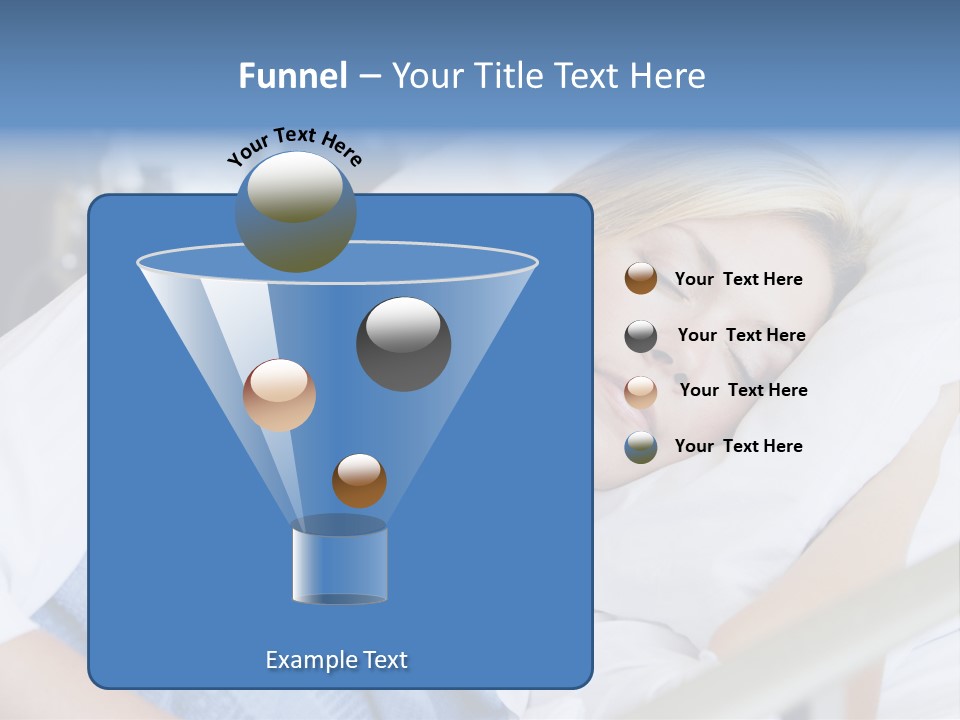 Woman Asleep In Hospital Bed PowerPoint Template