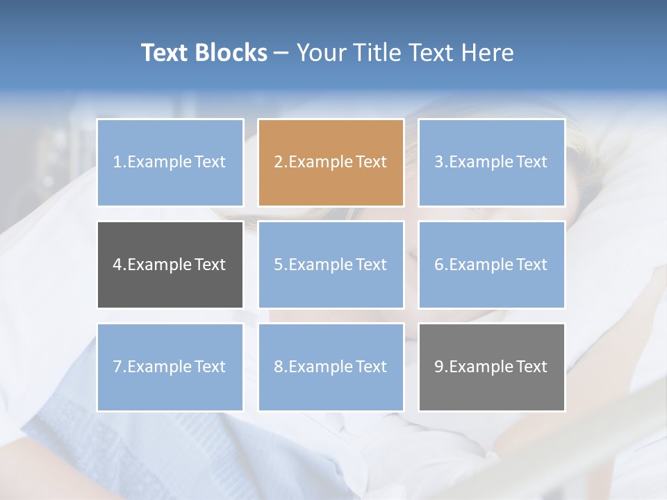 Woman Asleep In Hospital Bed PowerPoint Template