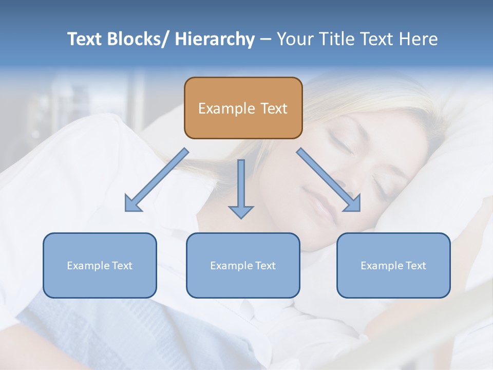 Woman Asleep In Hospital Bed PowerPoint Template