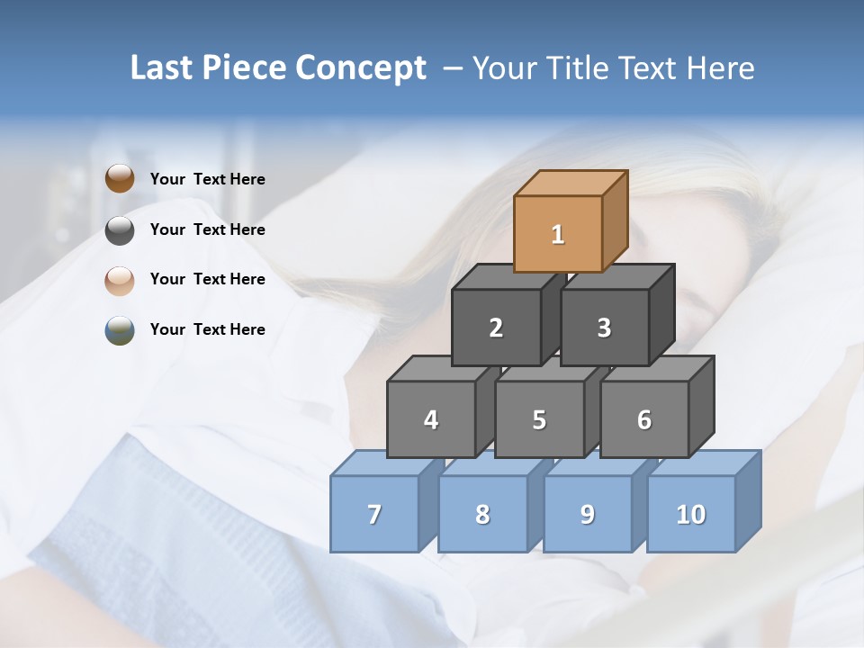 Woman Asleep In Hospital Bed PowerPoint Template
