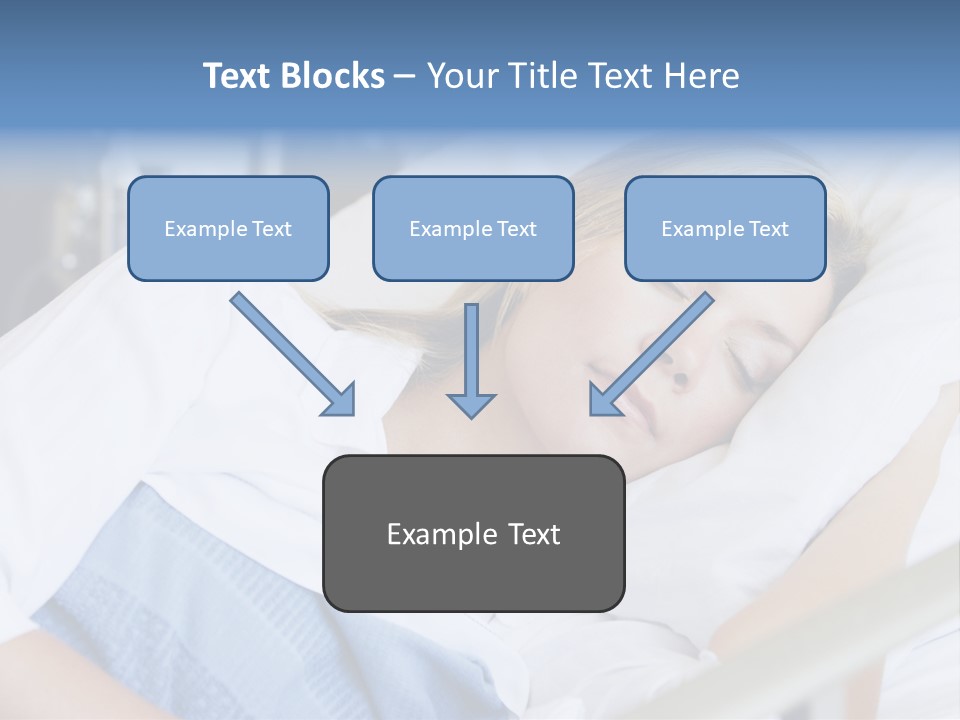 Woman Asleep In Hospital Bed PowerPoint Template