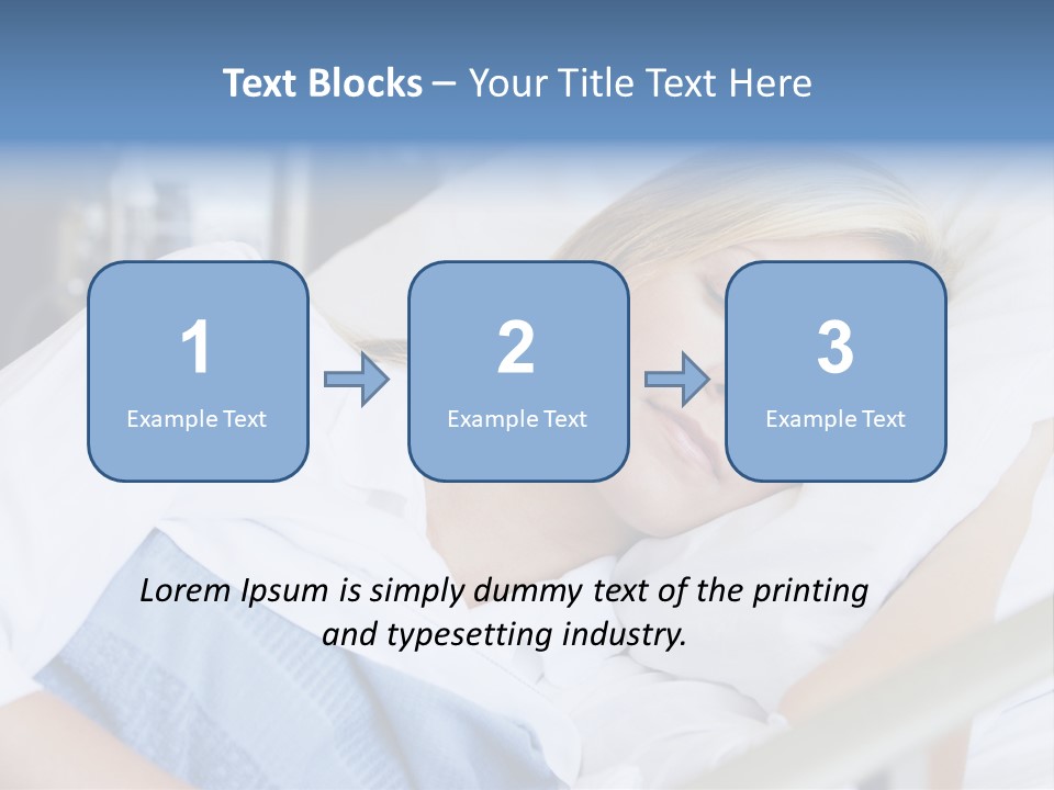 Woman Asleep In Hospital Bed PowerPoint Template