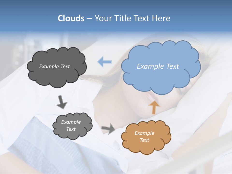 Woman Asleep In Hospital Bed PowerPoint Template