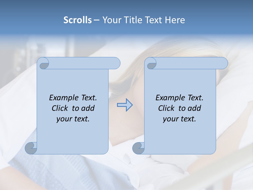 Woman Asleep In Hospital Bed PowerPoint Template