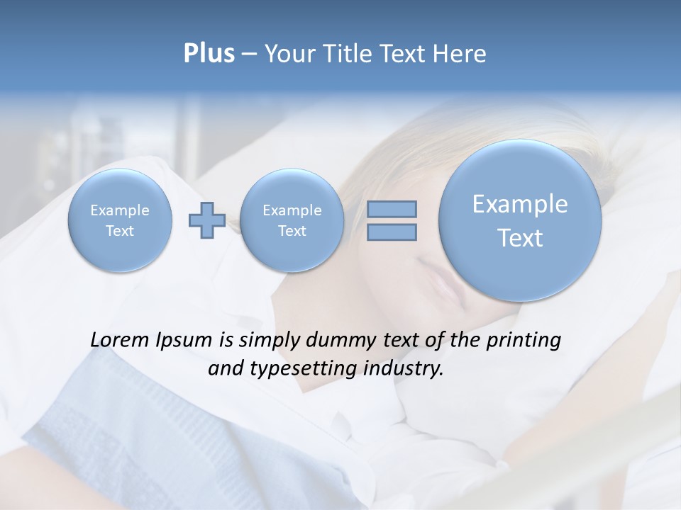 Woman Asleep In Hospital Bed PowerPoint Template