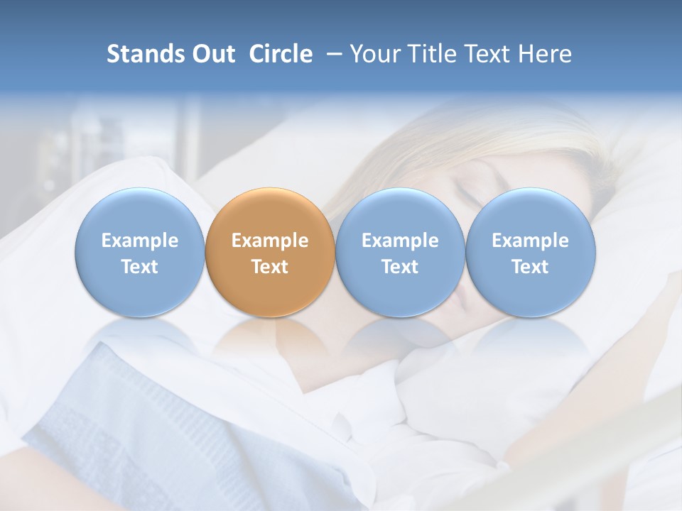 Woman Asleep In Hospital Bed PowerPoint Template