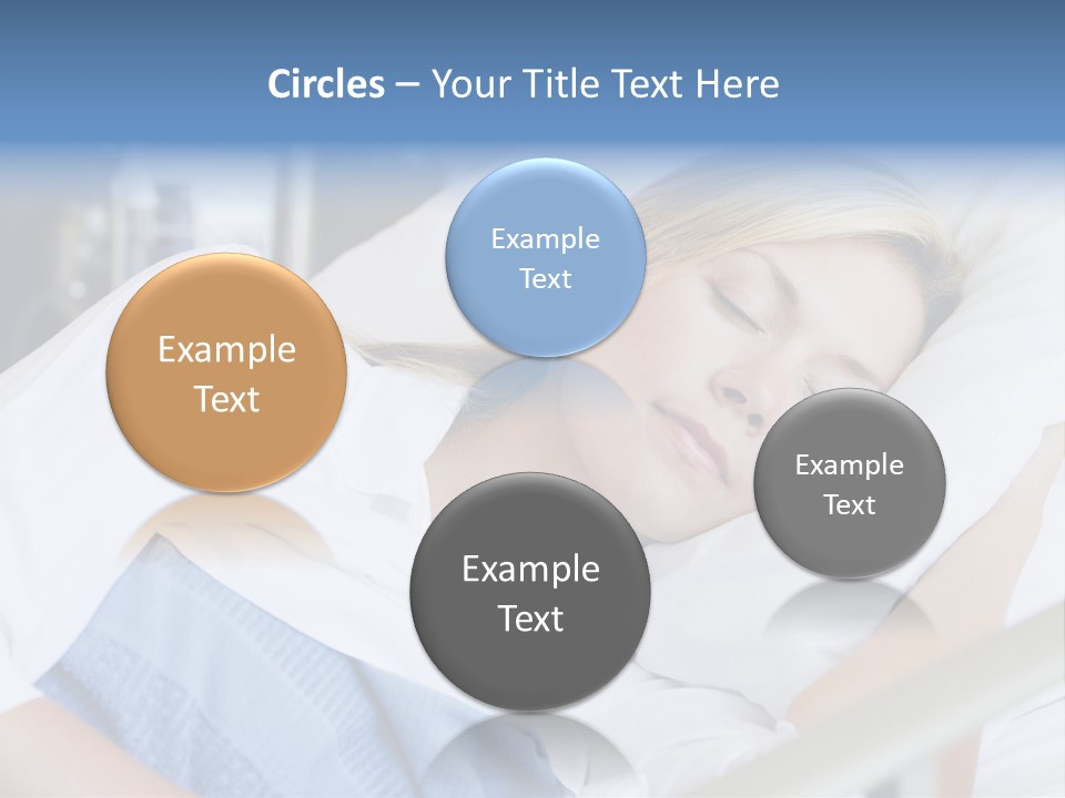 Woman Asleep In Hospital Bed PowerPoint Template