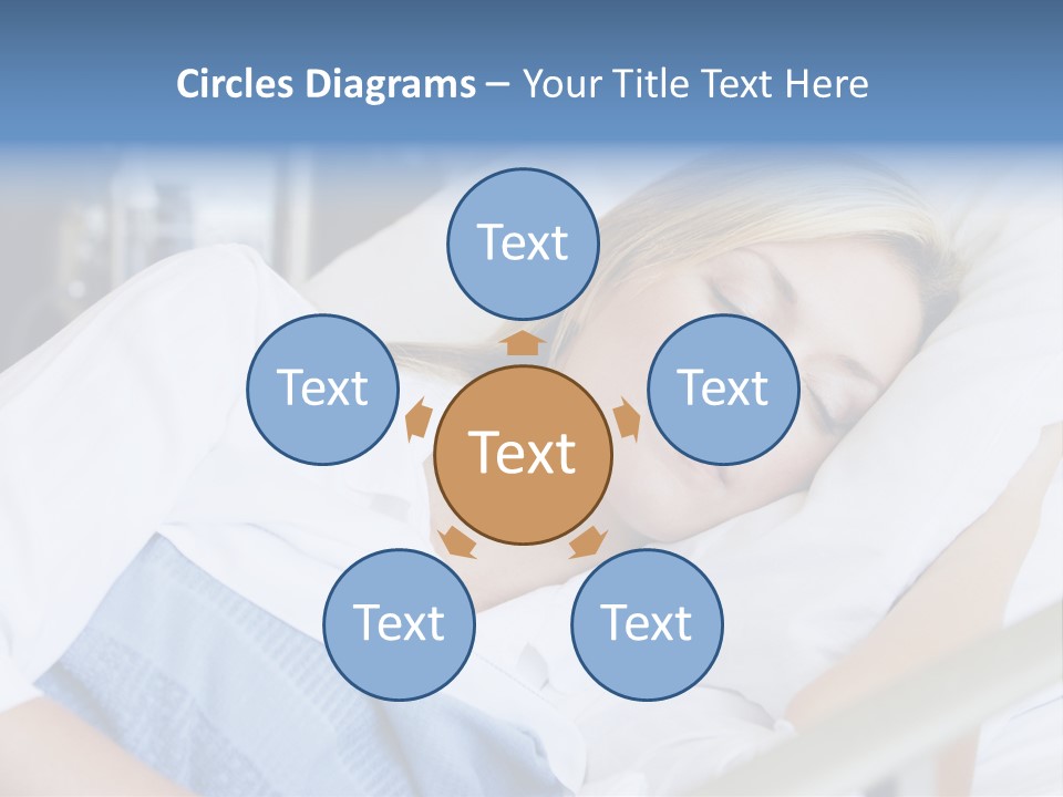 Woman Asleep In Hospital Bed PowerPoint Template