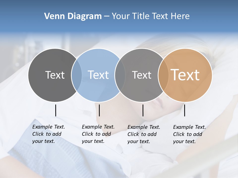 Woman Asleep In Hospital Bed PowerPoint Template