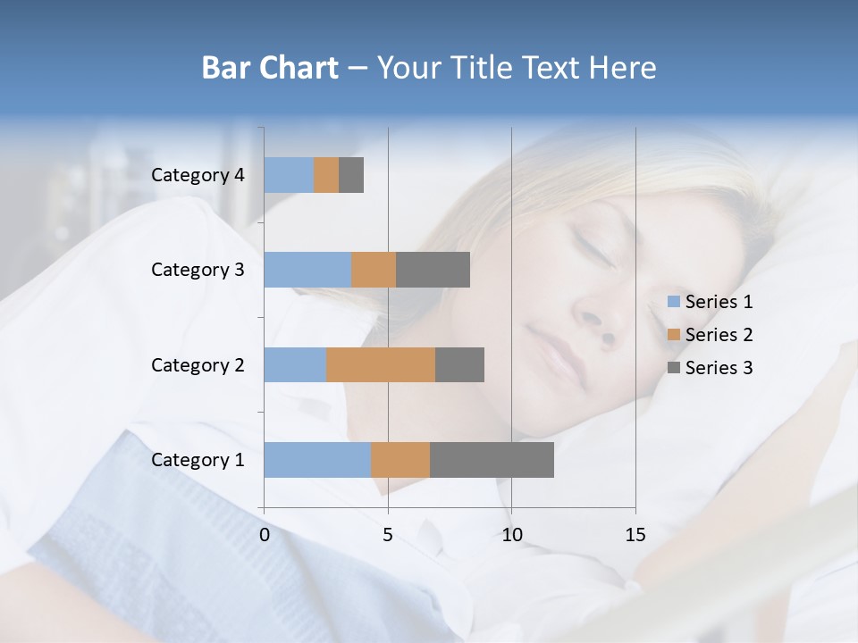 Woman Asleep In Hospital Bed PowerPoint Template