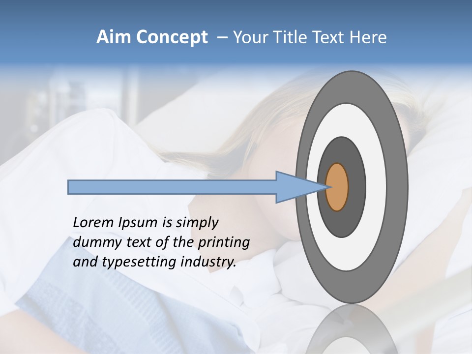 Woman Asleep In Hospital Bed PowerPoint Template