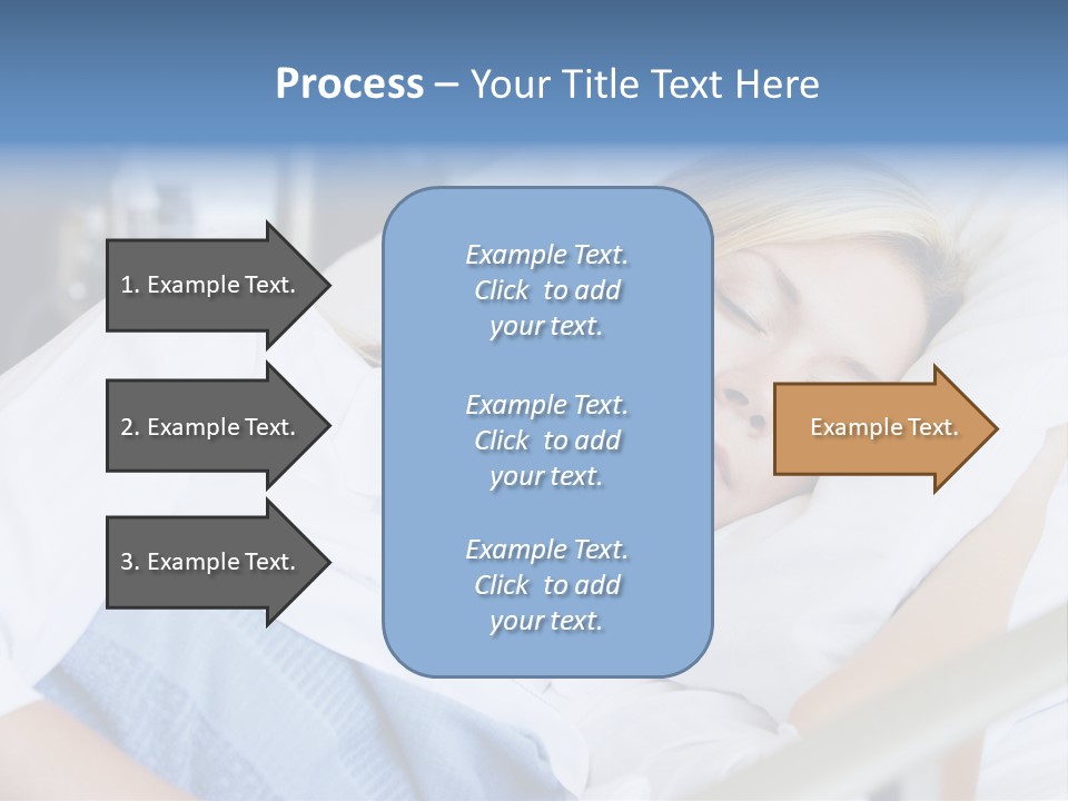 Woman Asleep In Hospital Bed PowerPoint Template
