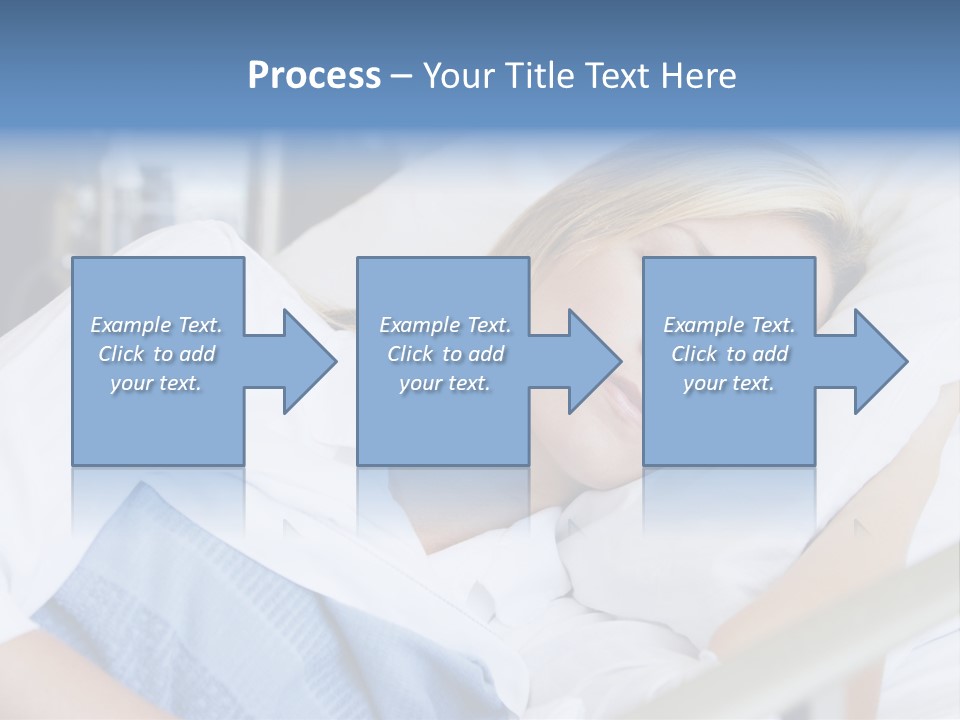 Woman Asleep In Hospital Bed PowerPoint Template