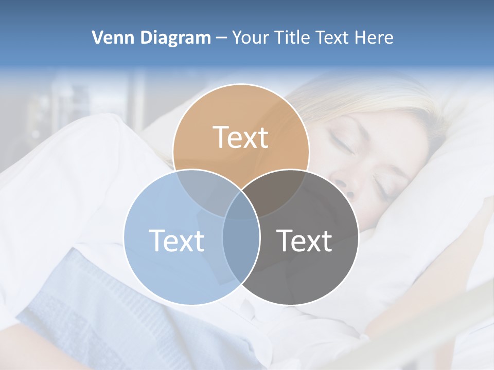 Woman Asleep In Hospital Bed PowerPoint Template