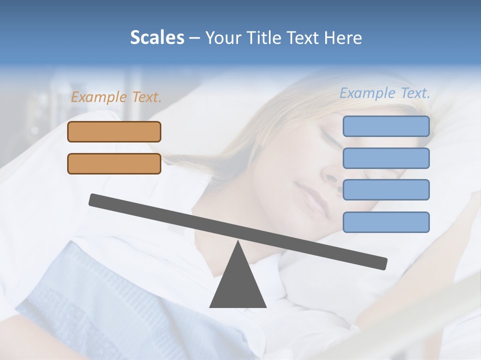 Woman Asleep In Hospital Bed PowerPoint Template