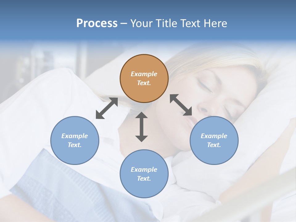 Woman Asleep In Hospital Bed PowerPoint Template