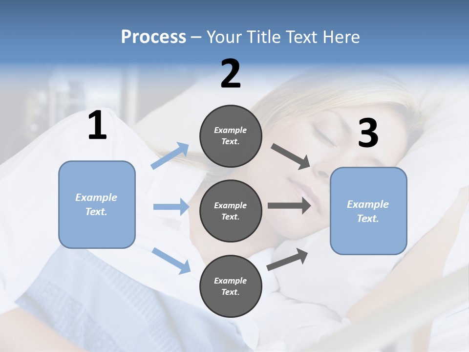 Woman Asleep In Hospital Bed PowerPoint Template