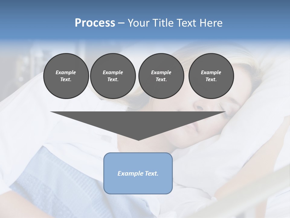 Woman Asleep In Hospital Bed PowerPoint Template