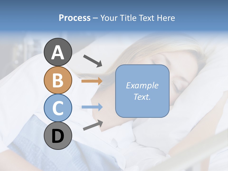 Woman Asleep In Hospital Bed PowerPoint Template