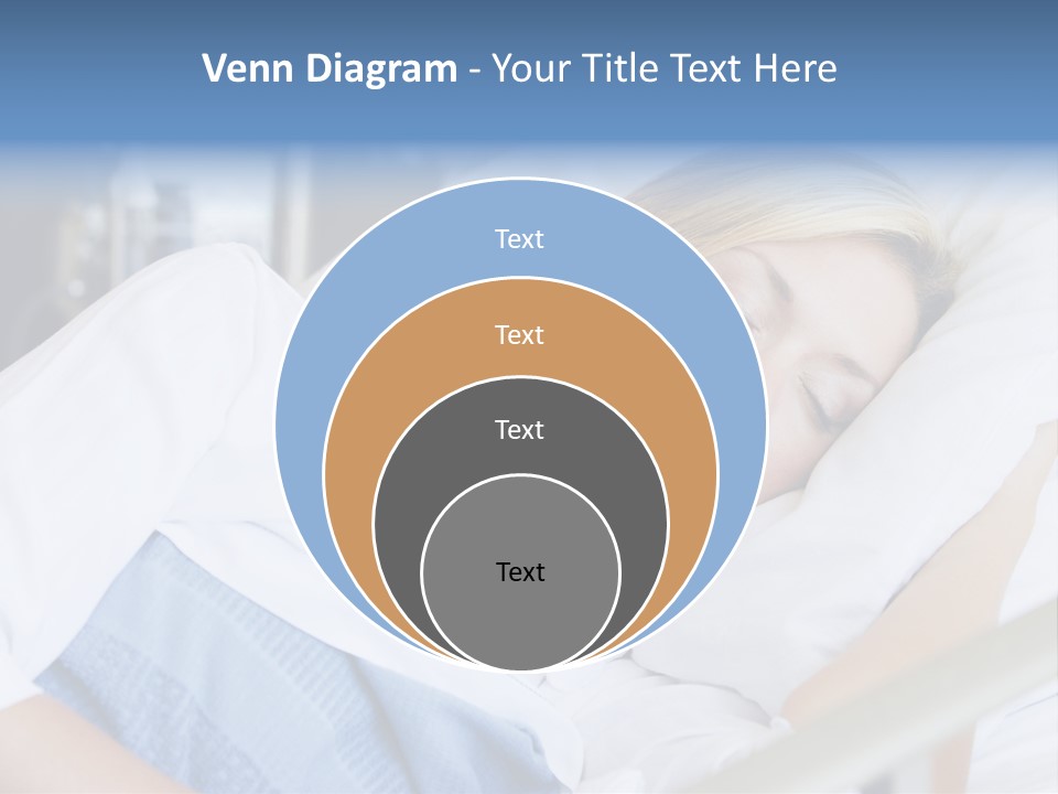 Woman Asleep In Hospital Bed PowerPoint Template