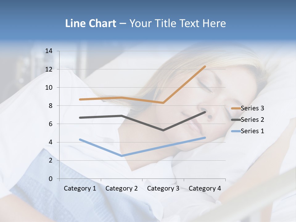 Woman Asleep In Hospital Bed PowerPoint Template