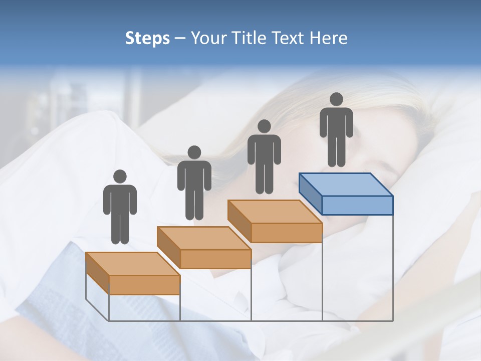 Woman Asleep In Hospital Bed PowerPoint Template