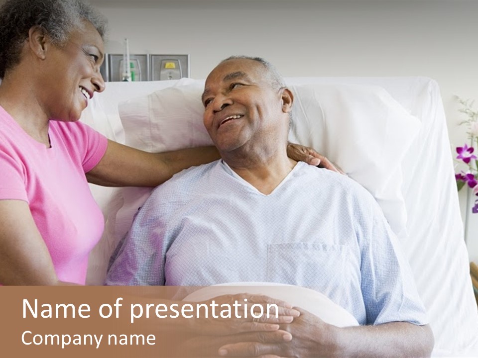 Senior Couple In Hospital Room PowerPoint Template