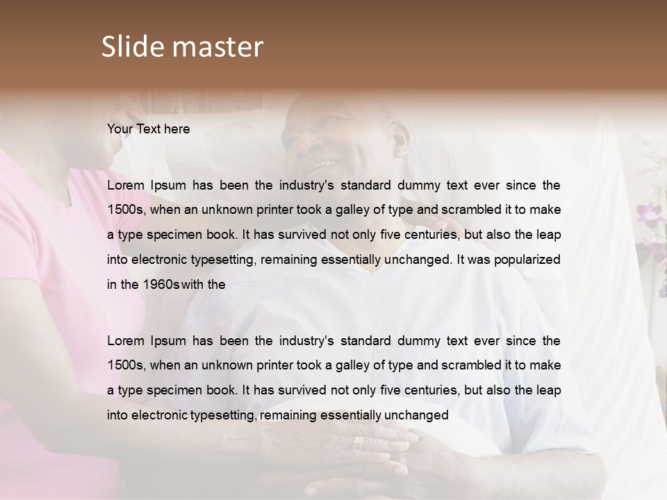 Senior Couple In Hospital Room PowerPoint Template