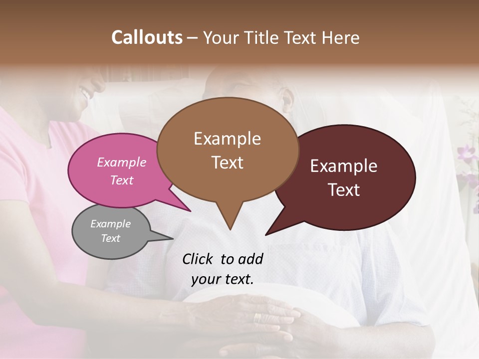 Senior Couple In Hospital Room PowerPoint Template