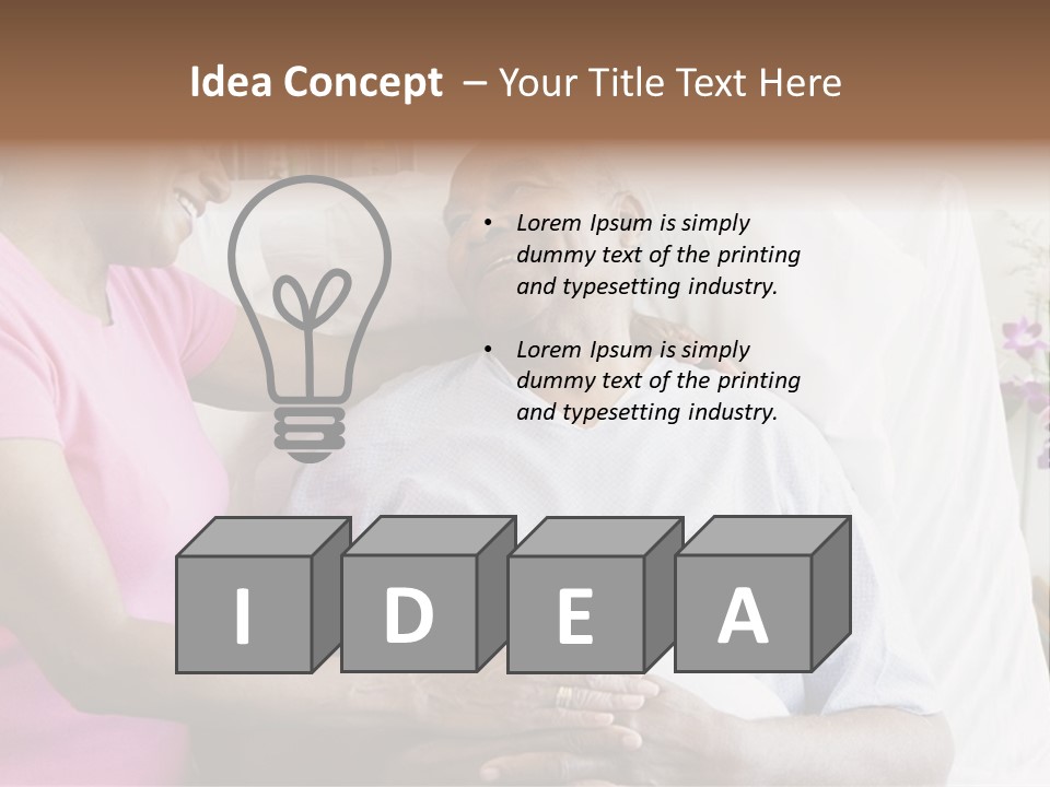 Senior Couple In Hospital Room PowerPoint Template