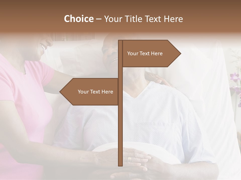 Senior Couple In Hospital Room PowerPoint Template