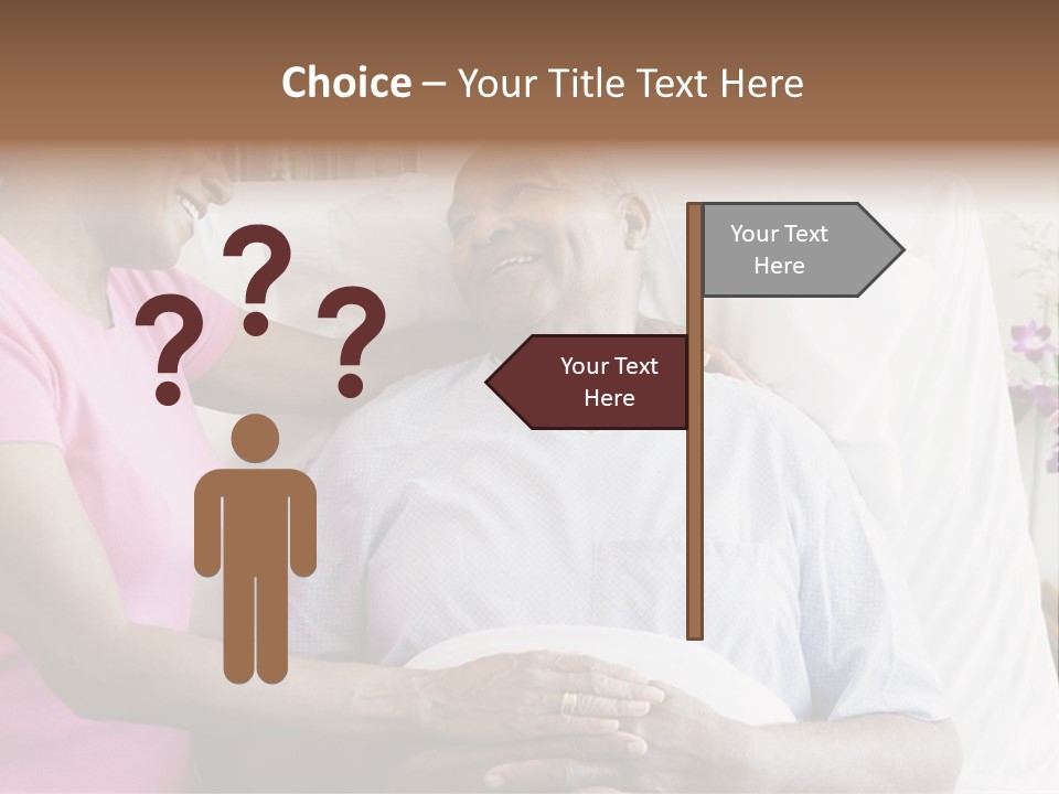 Senior Couple In Hospital Room PowerPoint Template