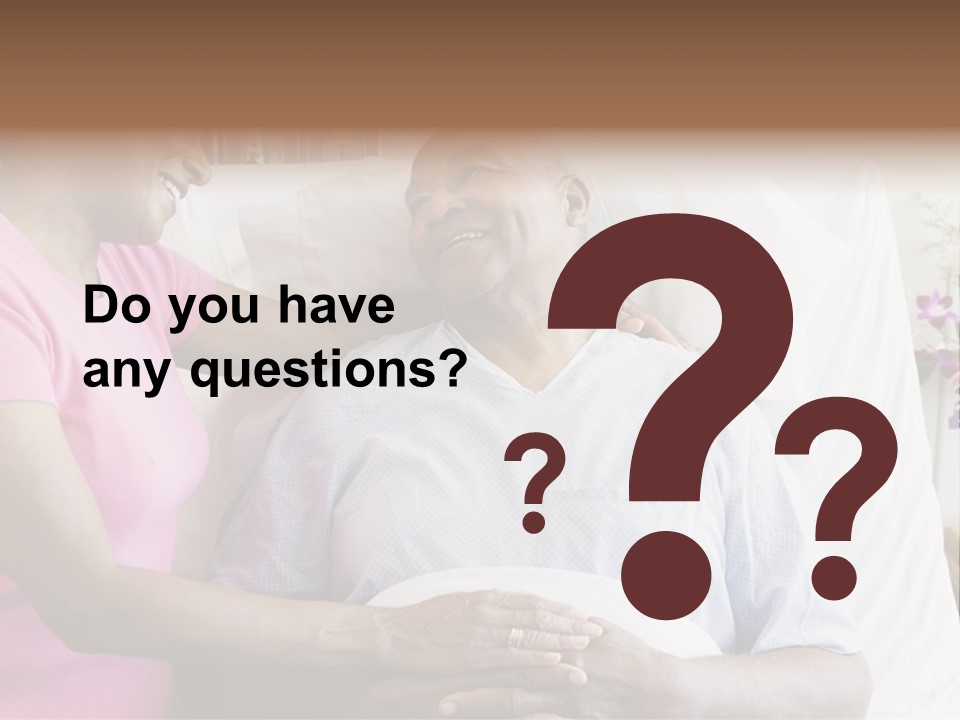 Senior Couple In Hospital Room PowerPoint Template