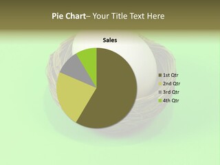 Nest And Egg On Green Background. PowerPoint Template