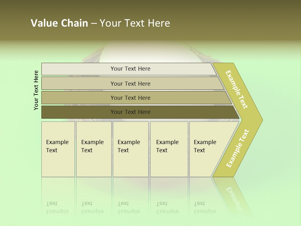 Nest And Egg On Green Background. PowerPoint Template