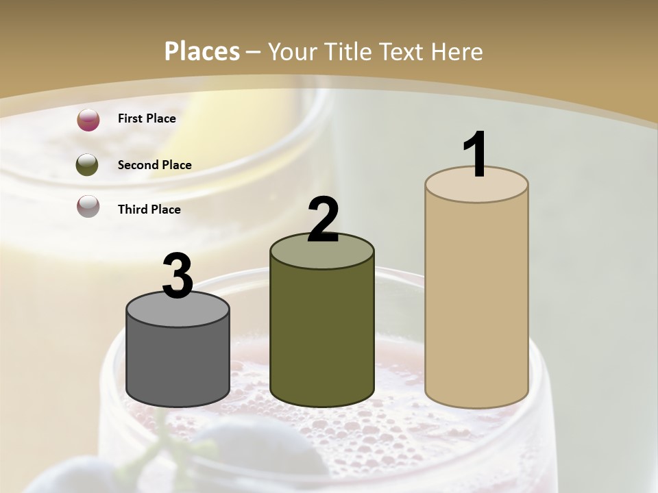 A Selection Of Fresh Fruit And Vegetable Smoothies PowerPoint Template