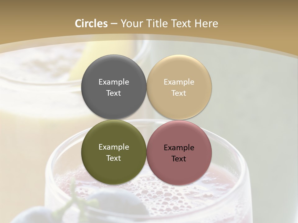 A Selection Of Fresh Fruit And Vegetable Smoothies PowerPoint Template