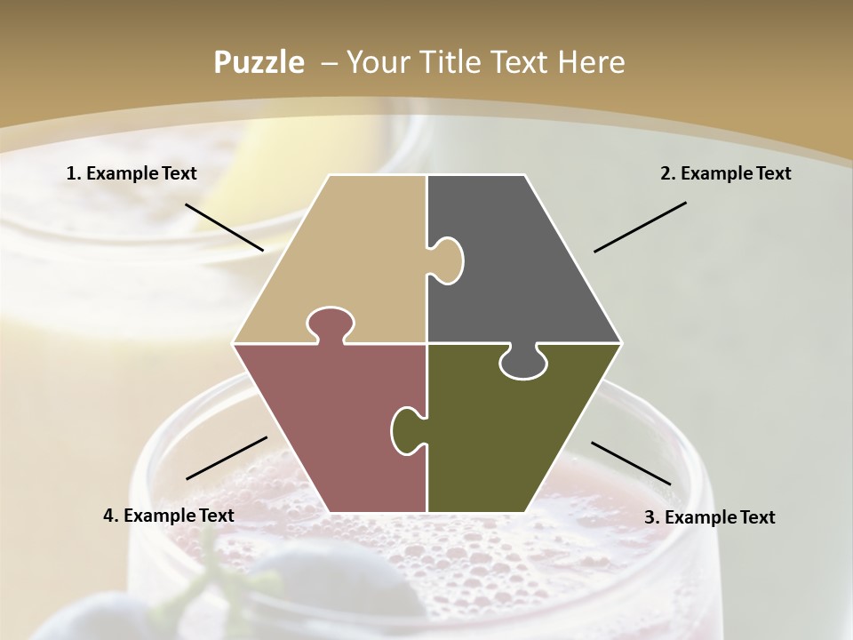 A Selection Of Fresh Fruit And Vegetable Smoothies PowerPoint Template