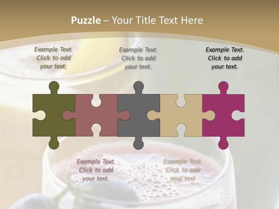 A Selection Of Fresh Fruit And Vegetable Smoothies PowerPoint Template