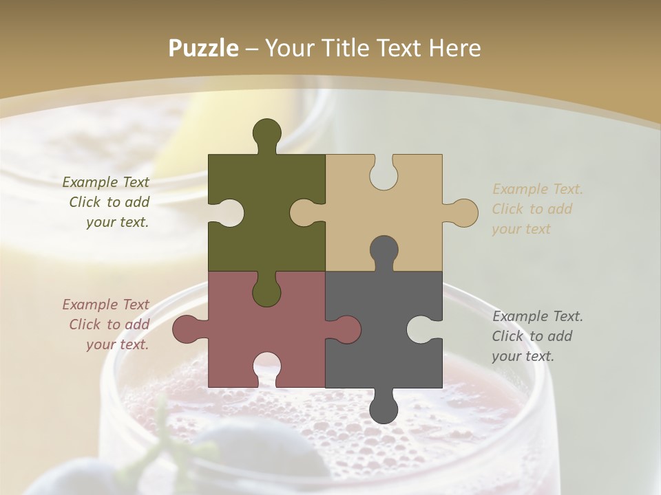 A Selection Of Fresh Fruit And Vegetable Smoothies PowerPoint Template