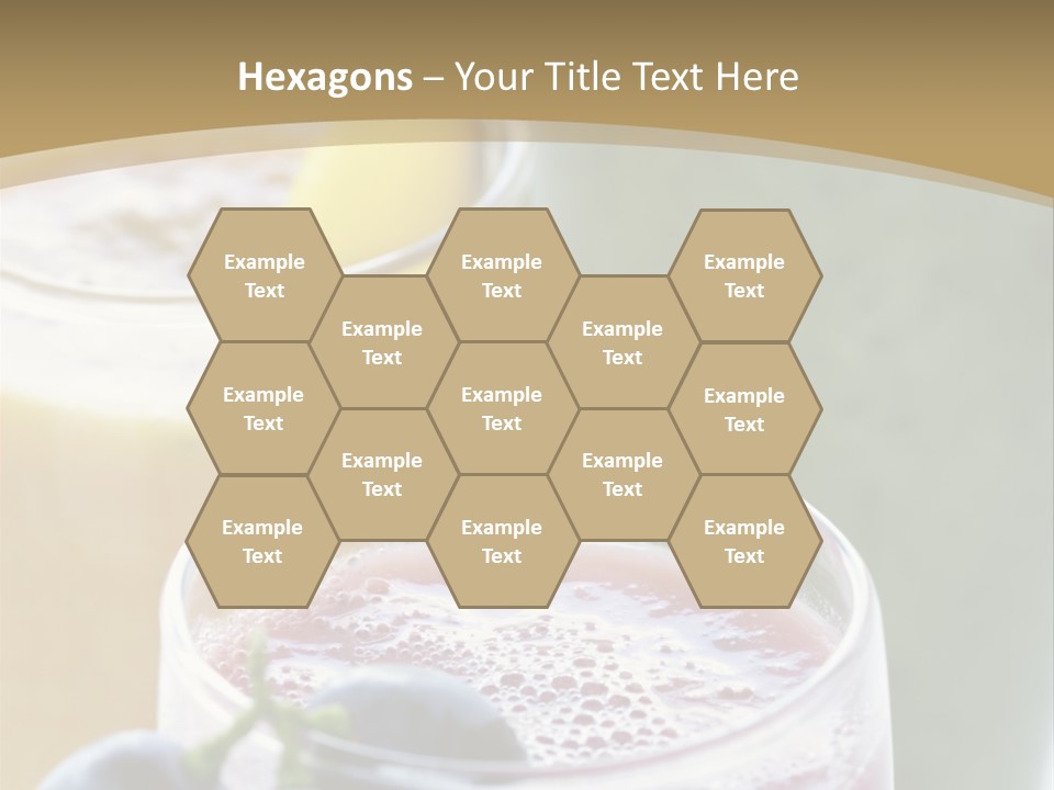 A Selection Of Fresh Fruit And Vegetable Smoothies PowerPoint Template