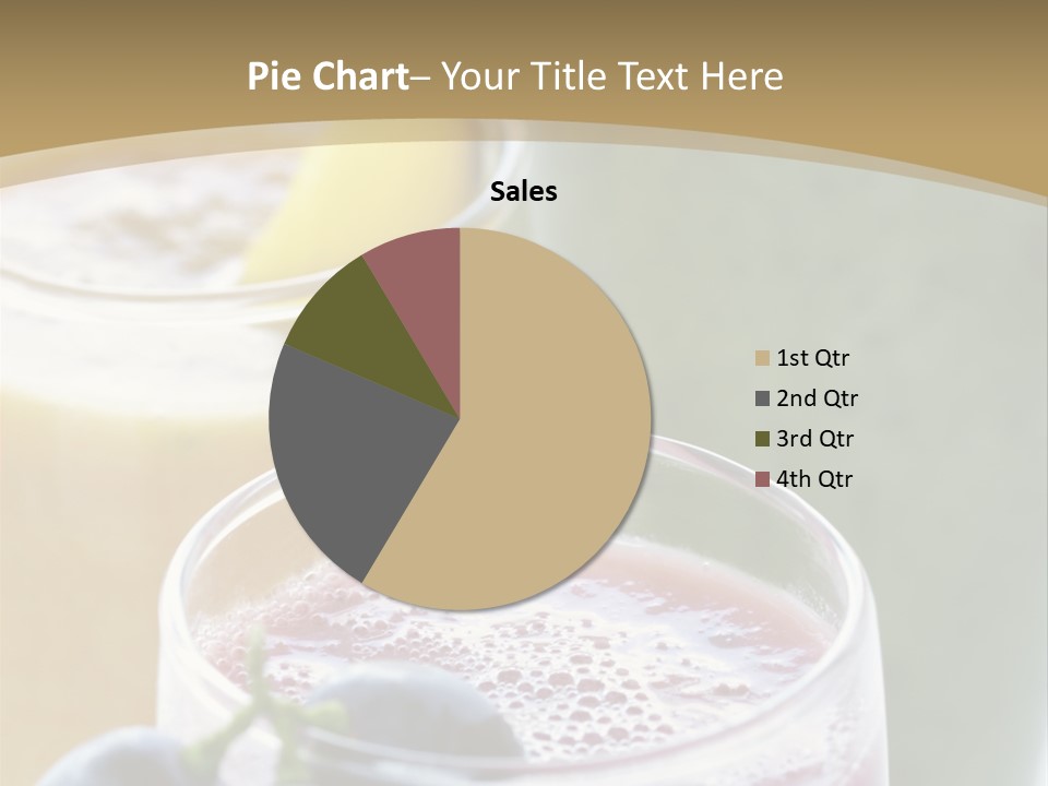 A Selection Of Fresh Fruit And Vegetable Smoothies PowerPoint Template