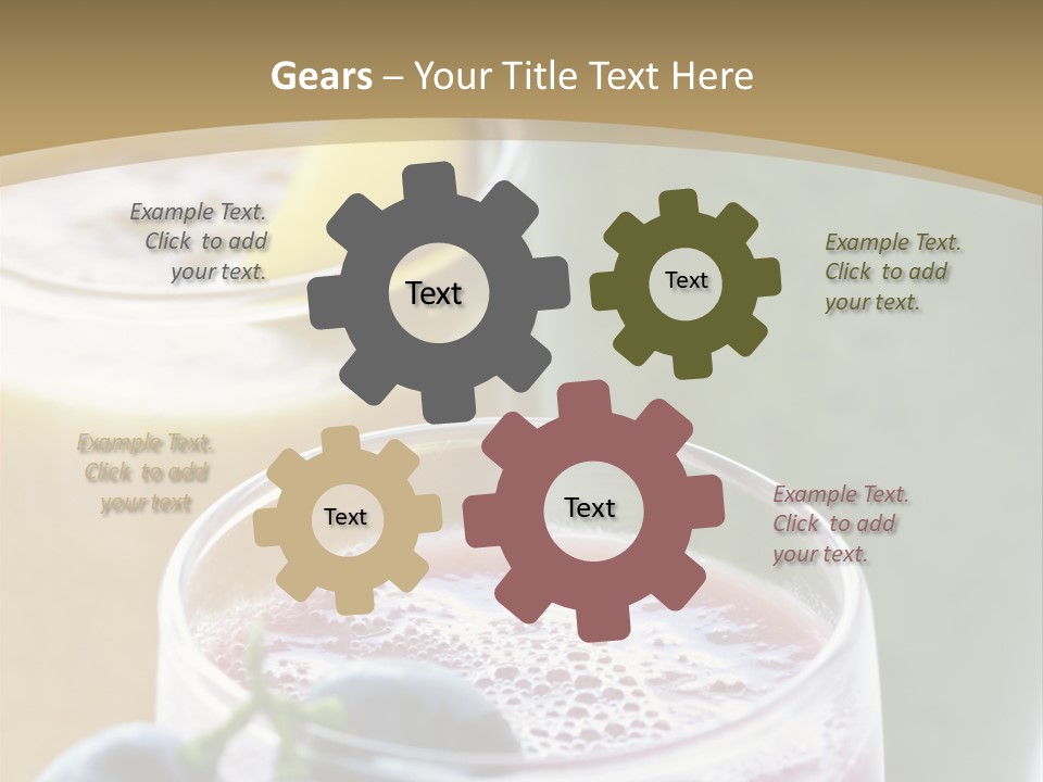 A Selection Of Fresh Fruit And Vegetable Smoothies PowerPoint Template