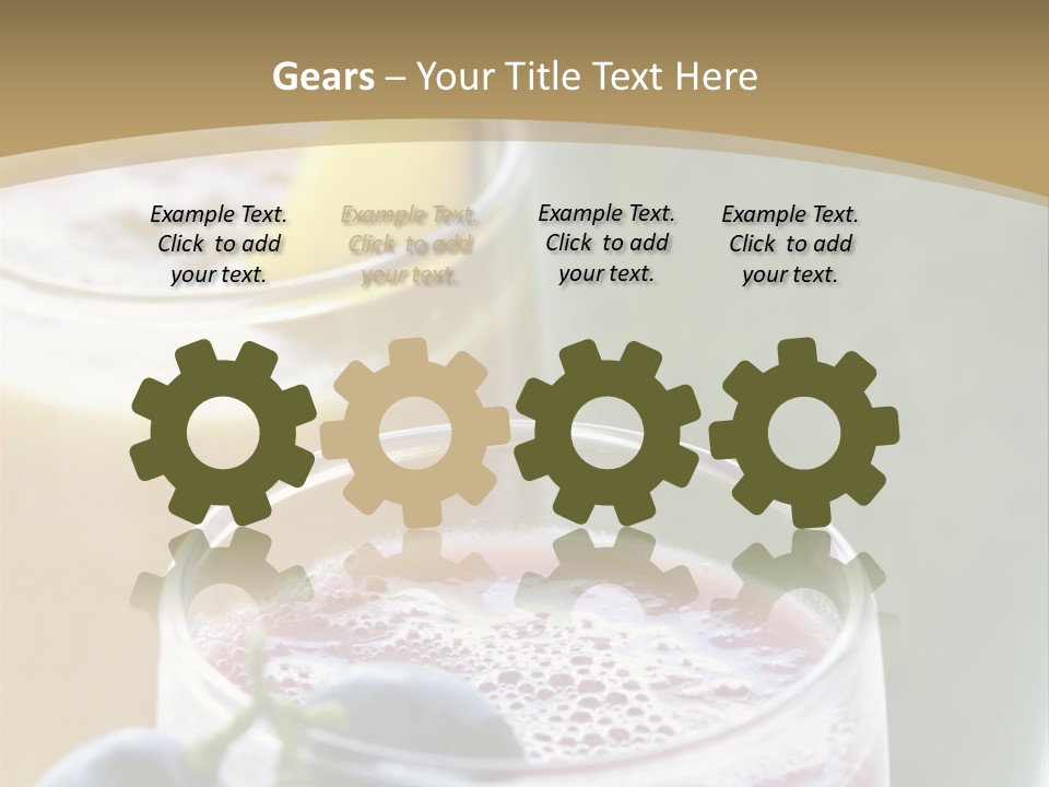 A Selection Of Fresh Fruit And Vegetable Smoothies PowerPoint Template