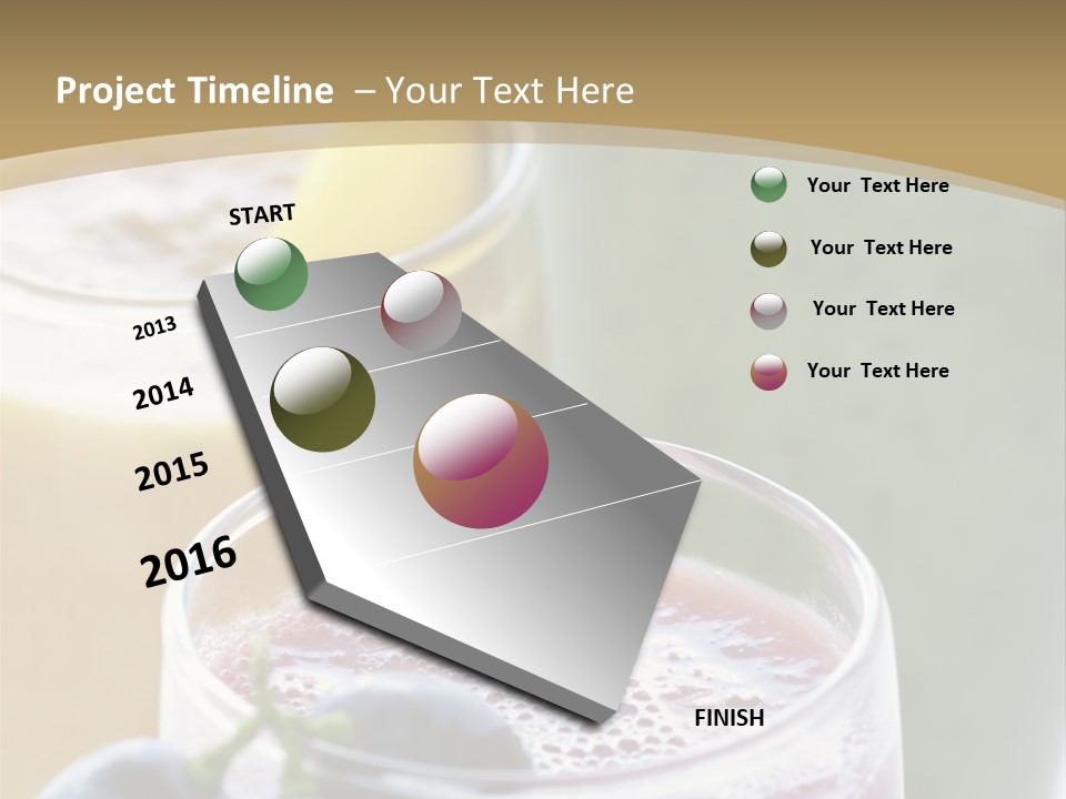 A Selection Of Fresh Fruit And Vegetable Smoothies PowerPoint Template