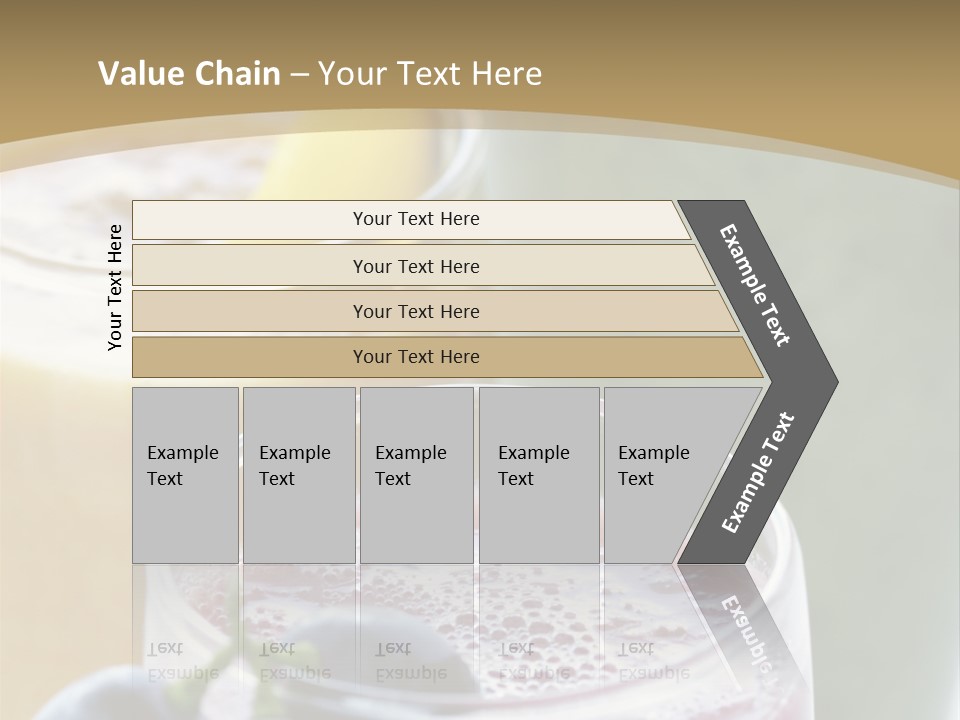 A Selection Of Fresh Fruit And Vegetable Smoothies PowerPoint Template